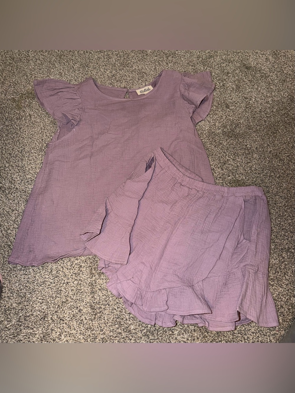 Women’s Listicle Lilac Cotton shirt set size M. NWT